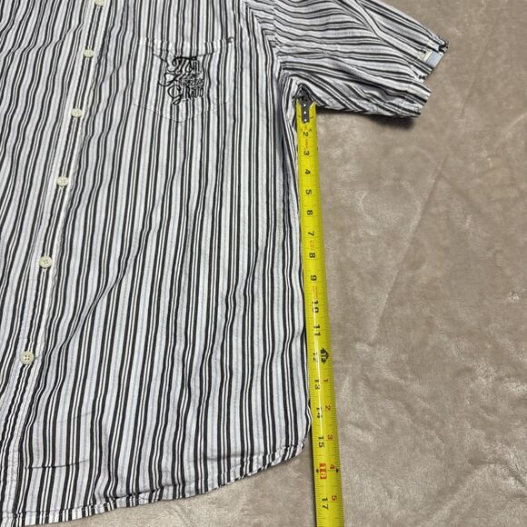 Le Jean De Marithe+Francois Girbaud Shirt Mens Large Striped Button Up - Picture 5 of 11